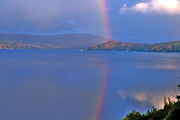 Rainbow over Seymour Lake in the NEK