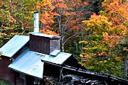A view of smugglers notch in the fall
