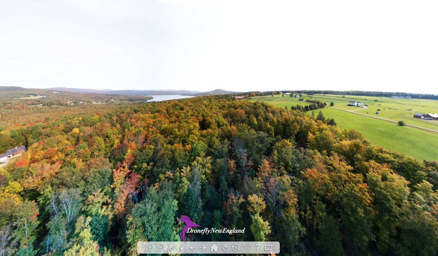 morgan and lake seymour foliage color panorama